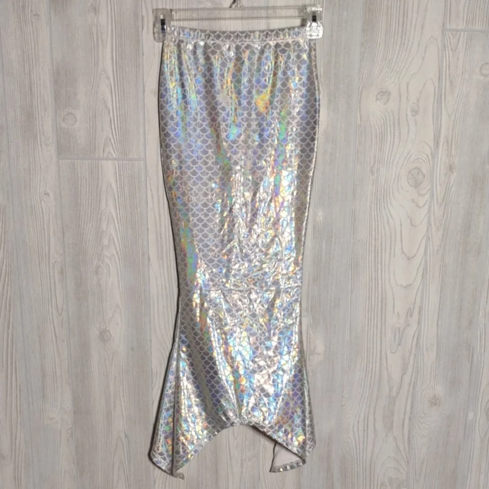 Holographic 🌈 Silver Mermaid Skirt